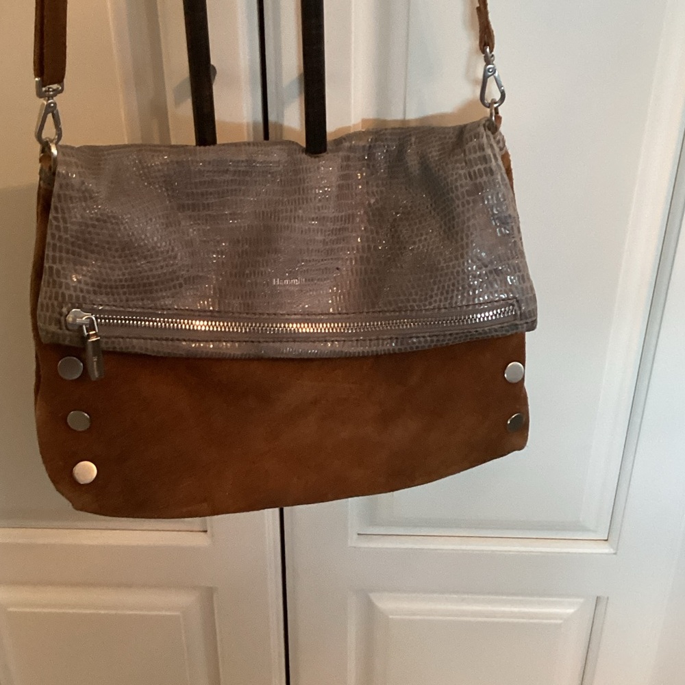 Hammitt Crossbody Bag in Brown and Silver
